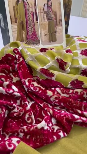 Rs 5495 Raiz Arts Mehwar Zari wool emb 3pc velvet cutwork shawl [D4]