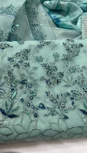 Rs 9450 Nureh Ballerina chiffon emb 4pc new launch  ( NU2 183)