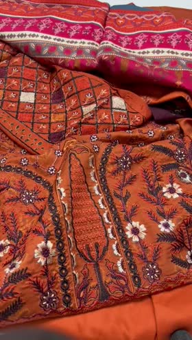 Rs 4950 Ramsha viscose Emb 3pc silk duppata