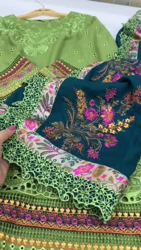 Rs 12500 Aneelas stitched Karandi Emb 3 p [Dispatch date 26th January ] ~ [Chest 19] [Length 45] SMALL