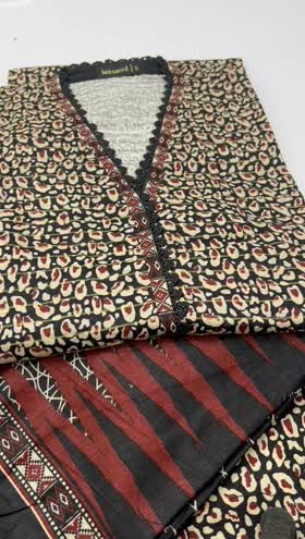 Rs 3800 Bin saeed stitched khaddar 3pc ~ MEDIUM