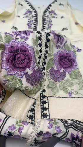 Rs 5700 Sahiba Karandi Stitched Emb 3pc ~ [Chest 20] [Length 44] MEDIUM