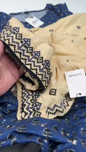 Rs 6500 sapphire winter stitched shirt and shawl ~ SMALL