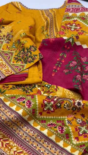 Rs 3800 Bin saeed stitched khaddar 3pc ~ LARGE