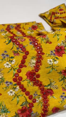 Rs 5600 Khadar hand made Emb mirror work 2 pc