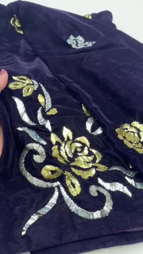 Rs 18500 luxury velvet shawl Mukesh work ready to wear [ready to dispatch]