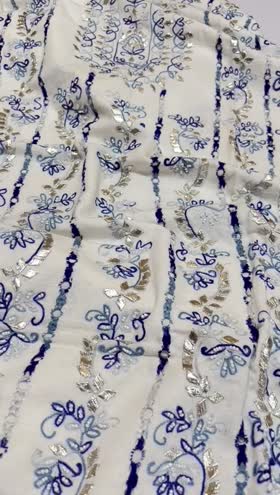 Rs 7100 khadar hand made Emb gotta work tarkashi  Emb 2 pc