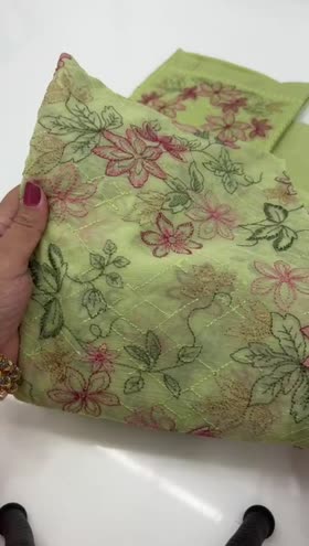 Rs 6800 Fragrant Chiffon heavy Emb Duppata [D-01] lawn 3pc