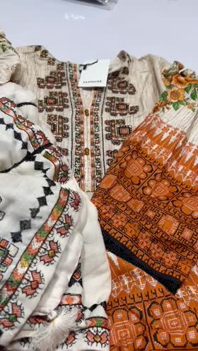 Rs 5950 sapphire stitched em 3pc ~ LARGE