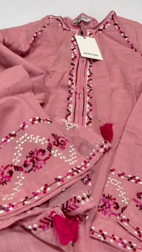 Rs 5350 Sapphire khadar stitched Emb shirt duppata  ~ LARGE