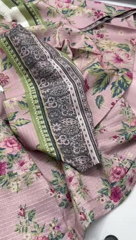 Rs 3300 Mausummery Linen Doria printed 3pc retail 5495