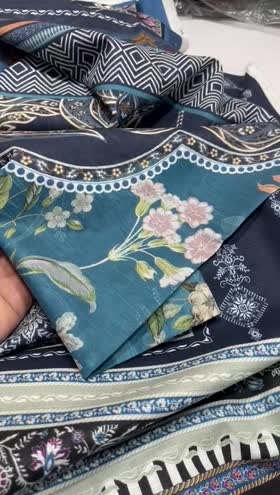 Rs 3350 Mausummery Khaddar printed 3pc ( Daffodils)