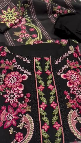 Rs 6250 Sahiba Khadar Stitched Emb 3pc ~ [Chest 19] [Length 45] SMALL