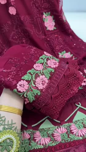 Rs 22500 Aneelas chiffon stitched 3 piece [ready to dispatch] ~ [Chest 21] [Length 45] MEDIUM
