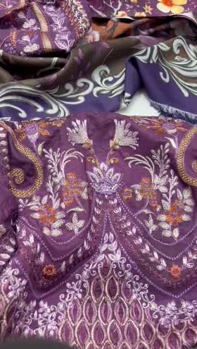Rs 4950 Ramsha viscose Emb 3pc shawl