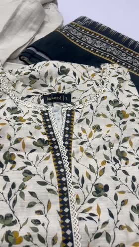 Rs 3800 Bin saeed stitched khaddar 3pc ~ LARGE