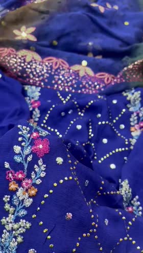 Rs 14000 Nureh Mukesh Kari chiffon New launch( MK 15]