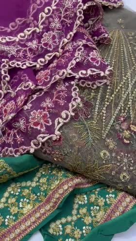 Rs 7950 Baroque Chantelle net Emb 3 pc