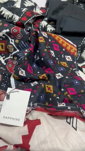 Rs 6450 Sapphire stitched khadddar Emb 3 pc  ~ LARGE