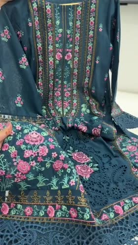 Rs 7500 Aneelas UNstitched Luxury Lawn Heavy Emb 2pc New Launch [Dispatch Time 1 Month]