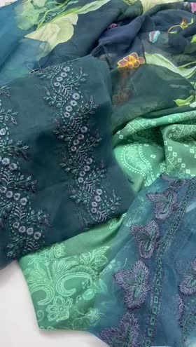 Rs 7250 Nureh Gardenia lawn Emb 3pc Emb duppata new launch ( NSG 190]