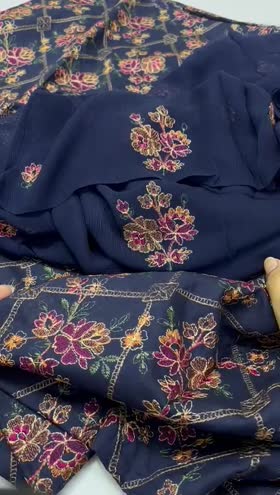 Rs 5500 Ramsha lawn emb 3pc chiffon emb duppata