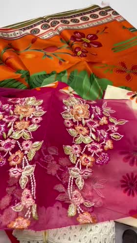 Rs 4800 hemline by Mushq lawn Emb 3 piece. Outlet stock