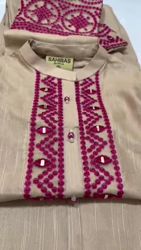 Rs 4350 Sahiba stitched Khaddar Emb 2pc  ~ [Chest 24] [Length 49] XLARGE