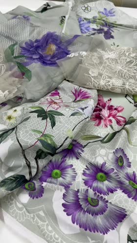 Rs 8400 Asifa Nabeel lawn printed shirt silk duppata 3pc [mk 16]