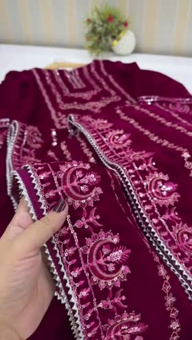 Rs 7500 Aneelas velvet ready to wear Emb shawl only  [Dispatch date 24th January ]