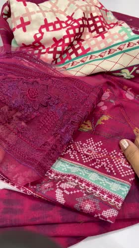 Rs 4500 Aafreen Khaddar Emb 3pc wool shawl ( AF 151)