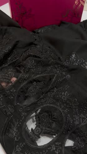 Rs 6595 Riwayat leather peech Emb 3 pc Emb shawl