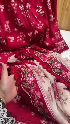 Rs 7800 Aneelas UNstitched Winter Viscose Emb Chiffon Emb Duppata 3pc [VC-01] [Dispatch Time 2 Months]