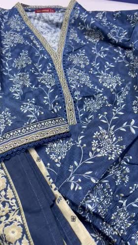 Rs 3800 Bin saeed stitched khaddar 3pc ~ LARGE