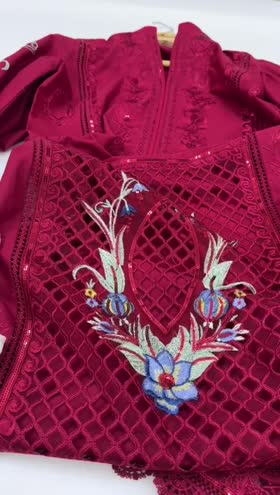 Rs 9950 Aneelas Eid launch luxury luxury stitched shirt with white trouser. Dispatch month June ~ [CH 19] [L 41] SMALL