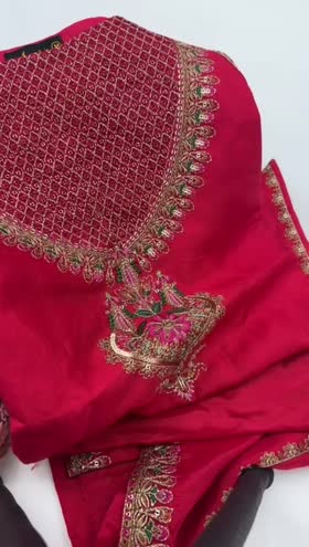 Rs 7500 Aneelas Farshi Shalwar Raw Silk Stitched Emb 3 pc [Minor Flaw] [Dispatch ready] ~ [Chest 23] [Length 39] XLARGE