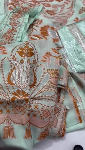 Rs 6200 mushq jacquard emb 3pc