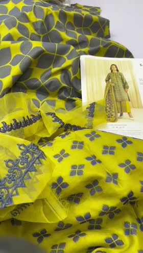 Rs 3600 Sapphire jacquard Emb 2pc