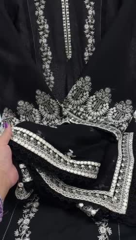 Rs 13000 Aneelas Stitched Lawn Chiffon Emb Duppata 3pc [LUX-04] ~ [Chest 22] [Length 38] LARGE (Shoot Length)