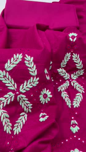 Rs 7500 lawn hand made mirror work Emb 2pc