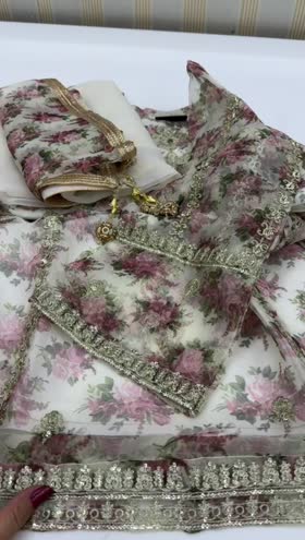 Rs 7000 Sahiba semi formal stitched 3 p ~ [CH 19] [L 40] SMALL