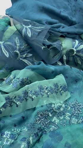 Rs 9450 Nureh Ballerina organza emb 4pc New launch
