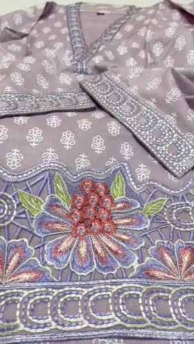 Rs 4000 Sahiba stitched Emb 3pc ~ [Chest 22] [Length 37] LARGE