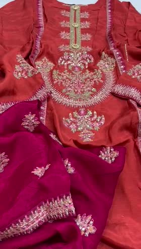 Rs 7500 Aneela’s raw silk Emb stitched 2pc ( medium)