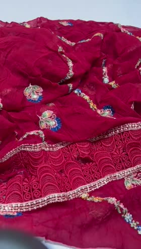 Rs 2750 Aneela’s  Chiffon emb duppata