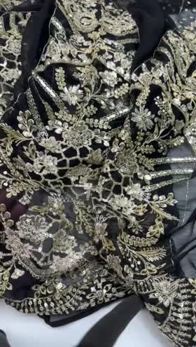 Rs 13990 Pakeezah Luxury Formals by Mahnur Emb Orgnaza 3pc Chiffon Duppata [PK-08]