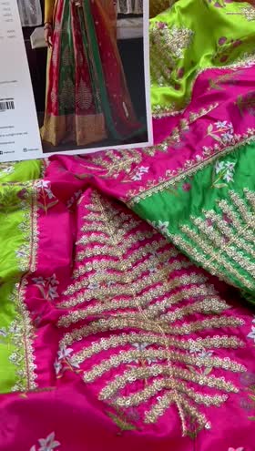 Rs 13990 Pakeezah Luxury Formals by Mahnur Emb silk 3pc Chiffon Duppata [PK-7]