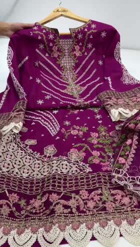 Rs 14500 Aneelas luxury lawn emb stitched 3pc. [Dispatch date 20th March ] ~ [Chest 24] [Length 49] XXLARGE