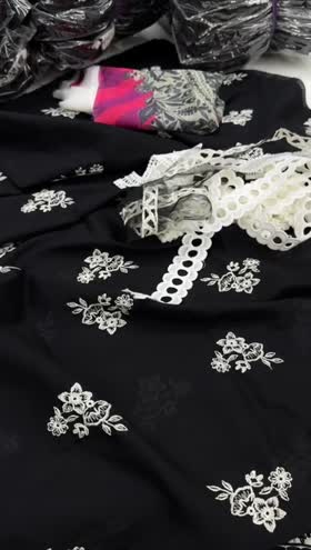 Rs 5200 Aneelas Emb shirt Emb shalwar unstitched 2 piece with laces [ready to dispatch]