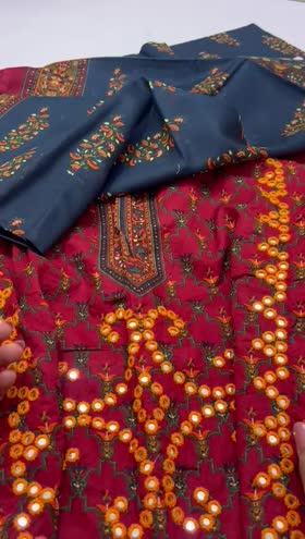 Rs 5500 Ramsha lawn emb 3pc chiffon emb duppata